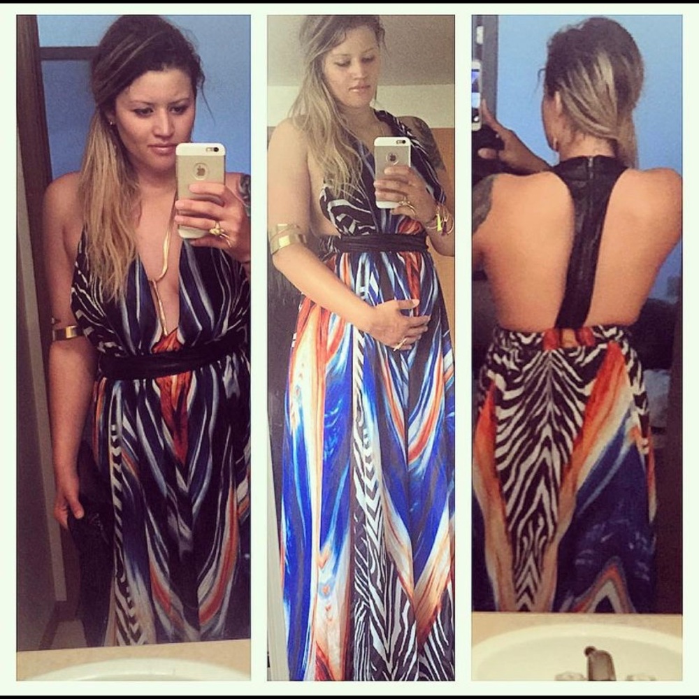 Tov Unholy Faux Leather multicolor racer-back Maxi - Picture 2 of 9